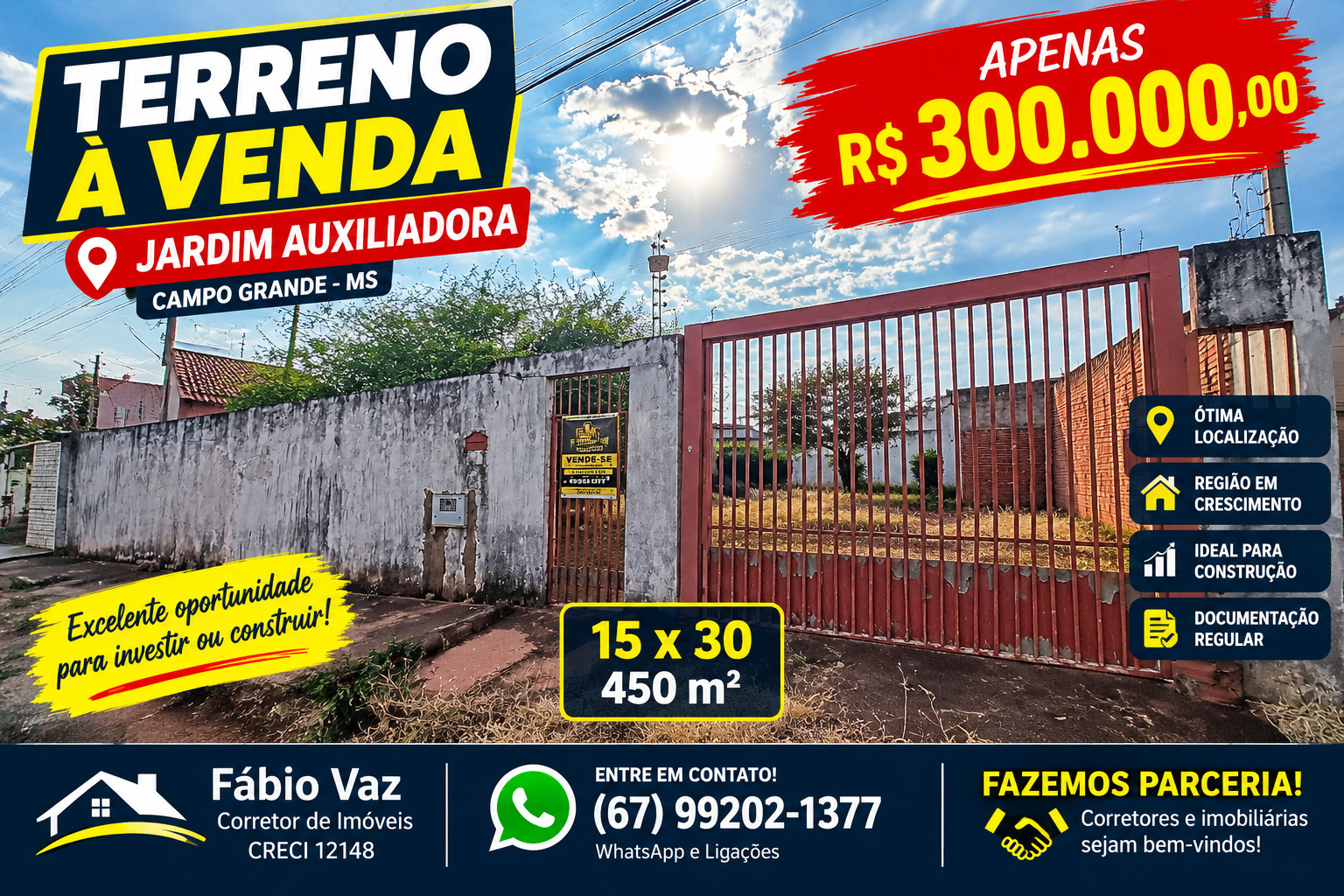 🏡✨ OPORTUNIDADE IMPERDÍVEL – TERRENO COM DUAS EDÍCULAS À VENDA! 📍 Jardim Auxiliadora